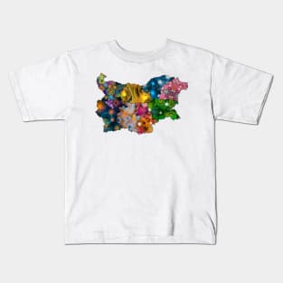 Spirograph Patterned Bulgaria Provinces Map Kids T-Shirt